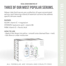 Load image into Gallery viewer, Valjean Labs Facial Serum, Combo Pack of Hydrate, Glow, and Firm (1oz Bottles)
