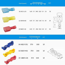 Load image into Gallery viewer, (60 Pcs/ 30 Pairs) MCIGICM T-Tap Wire Connectors, T Tap Electrical Connectors Quick Wire Splice Taps and Insulated Male Quick Disconnect Terminal

