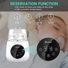 Load image into Gallery viewer, Baby Bottle Warmer Steam Sterilizer, EIVOTOR 6 in 1 Double Bottle Baby Bottle Warmer, LED Display &amp; Baby Food Rapid Heater Warm Milk Formula Heat Food Defrost, BPA Free

