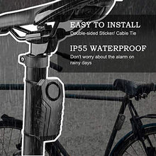Load image into Gallery viewer, Wsdcam 113dB Anti-Theft Bicycle Motorcycle Alarm Wireless Security Vibration Motion Sensor Alarm Waterproof Bike Alarm with Remote
