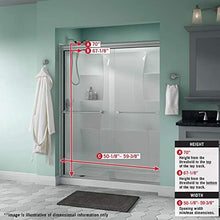Load image into Gallery viewer, Delta Shower Doors SD3172329 Windemere 60" x 70" Semi-Frameless Traditional Sliding Shower Door in Bronze with Transition Glass
