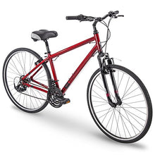 Load image into Gallery viewer, 700c Royce Union RMY Mens 21-Speed Hybrid Comfort Bike, 17" Aluminum Frame, Metallic Red

