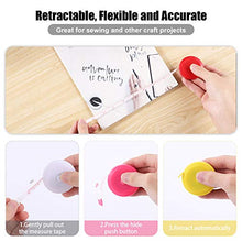 Load image into Gallery viewer, Measuring Tape Retractable, 60 Inch Soft Fabric Tape Measure for Body, Push Button Sewing Measurement Tape for Cloth Waist(10 Pack)
