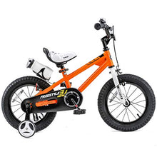 Load image into Gallery viewer, RoyalBaby Kids Bike Boys Girls Freestyle BMX Bicycle with Training Wheels Kickstand Gifts for Children Bikes 16 Inch Orange
