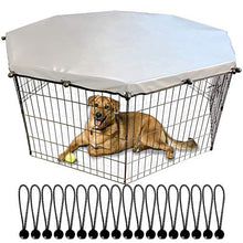 Load image into Gallery viewer, YGCASE Universal Dog Playpen Cover with Sun/Rain Proof Top, Provide Shade and Security for Outdoor and Indoor, Fits All 24" Wide 8 Panels Pet Exercise Pen (Cover only)
