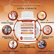 Load image into Gallery viewer, Premium Glucosamine Chondroitin MSM Supplement Tablets w/ Turmeric &amp; Boswellia - Max Strength Joint Pain Relief &amp; Lubrication, Anti-Inflammatory - Glucosamine Sulfate Joint Supplement for Men &amp; Women
