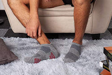 Load image into Gallery viewer, u&amp;i Men's Performance Cushion Cotton Low Cut Ankle Athletic Socks with Tab, Gray (6-Pack)
