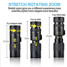 Load image into Gallery viewer, 4K 10-300X40mm Super Telephoto Zoom Monocular Telescope, Waterproof Fogproof Night Vision Monocular with Smartphone Holder &amp; Tripod for Bird Watching Hunting Camping Travelling Hiking (B)
