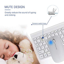 Load image into Gallery viewer, Wireless Keyboard and Mouse Combo, TopMate 2.4G Ultra Slim Compact Full Size Quiet Scissor Switch Keyboard and Mice Set for Windows, Mac OS, Laptop, PC - (White)
