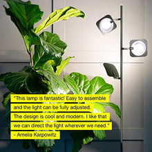 Load image into Gallery viewer, Brightech Tree Spotlight LED Floor Lamp - Very Bright Reading, Craft and Makeup 3 Light Standing Pole - Modern Dimmable &amp; Adjustable Panels, Minimal Space Use - Black
