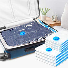Load image into Gallery viewer, Suob 8 Pack Vacuum Storage Bags, Travel Storage Compression Bags (4 Pack 28"x 20", 4 Pack 24"x 16") 77% More Storage for Blanket, Pillows, Clothes and Bedding
