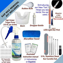 Load image into Gallery viewer, EARPROS Ear Wax Removal Tool Kit Ear Cleaning System Ear Irrigation Kit - Ear Washer for humans with 30 Soft Disposable Tips and LED Light
