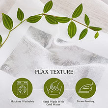 Load image into Gallery viewer, NICETOWN White Sheer Curtains for Sliding Glass Door, Grommet Top Elegant Flax Linen Semi Sheer Privacy Window Treatment for French Door/Bedroom/Living Room, W100 x L84, 1 Panel
