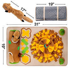 Load image into Gallery viewer, Meilzer Snuffle Mat for Dogs Sniff Mat for Dogs Puzzle Toys Squirrel Squeaky Tough Durable Teething Interactive Games
