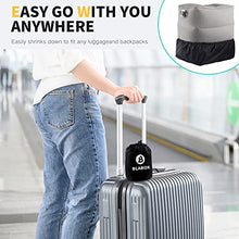 Load image into Gallery viewer, Inflatable Travel Foot Rest Pillow,Toddler &amp; Kids Airplane Bed,Airplane Foot Rest for Kids and Adults,Adjustable Height Foot Pillow, Inflatable Foot Rest for Airplane Travel, Car,Train,Office (Grey)
