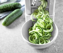 Load image into Gallery viewer, Brieftons 5-Blade Spiralizer (BR-5B-02): Strongest-and-Heaviest Duty Vegetable Spiral Slicer, Best Veggie Pasta Spaghetti Maker for Low Carb/Paleo/Gluten-Free, With Extra Blade Caddy &amp; 4 Recipe Ebooks
