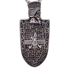 Load image into Gallery viewer, Asoodehdelan Silver Pt Cyrus The Great Farvahar Necklace Chain Iranian Persian Faravahar Gift (18" Chain)
