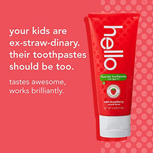 Load image into Gallery viewer, Hello Natural Wild Strawberry Flavor Fluoride Kids Toothpaste, Vegan and SLS Free, ADA Approved, For Ages 2 and Up, 4.2 Ounce (Pack of 4)
