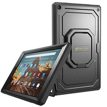 Load image into Gallery viewer, Fintie Case for All-New Amazon Fire HD 10 (7th and 9th Generations, 2017 and 2019 Releases) - [Tuatara Magic Ring] 360 Rotating Multi-Functional Grip Carry Cover w/Built-in Screen Protector, Black

