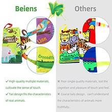 Load image into Gallery viewer, beiens Baby Books Toys, Touch and Feel Crinkle Cloth Books for Babies, Infants &amp; Toddler, Early Development Interactive Car &amp; Stroller Soft Toys Gifts for Boys &amp; Girls (Jungle Tails-1 Book)
