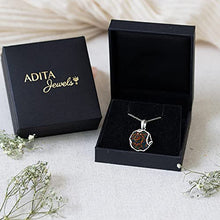 Load image into Gallery viewer, 925 Sterling Silver Black Fire Opal Vintage Style Large Pendant; Libra October Birthstone; Dainty Black Stone Pendant; Handmade Antique Style Black Opal Necklace For Classy Women
