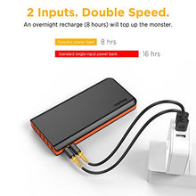 Load image into Gallery viewer, [Fast and Efficient] EasyAcc 26000mAh Power Bank 4 Ports External Battery Charger Portable Charger for Android Phone Samsung HTC Tablets - Black and Orange
