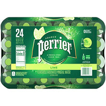 Load image into Gallery viewer, Perrier Lime Flavored Sparkling Water, 16.9 FL OZ Plastic Water Bottles (24 Count)

