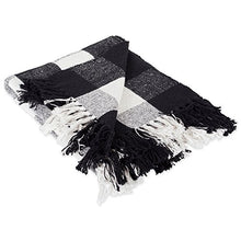 Load image into Gallery viewer, DII 100% Cotton Buffalo Check Throw for Indoor/Outdoor Use Camping Bbq's Beaches Everyday Blanket, 50 x 60, Black and White
