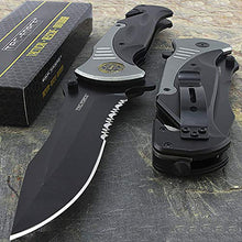 Load image into Gallery viewer, Tac-force Extra Large Grey 10.5" Folding Blade Spring Assisted Open Pocket Knife

