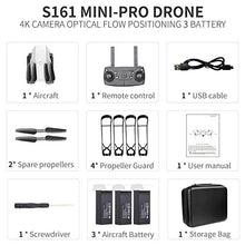 Load image into Gallery viewer, GoolRC Mini Pro Drone with Camera S161,Foldable FPV Drone with 4K HD Camera, Optical Flow Positioning RC Quadcopter with Gesture Photos/Video, Altitude Hold, Track Flight, Storage Bag and 3 Batteries
