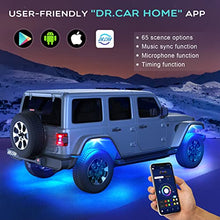 Load image into Gallery viewer, DR.CAR RGB LED Rock Lights, 4 Pods Multicolor Neon LED Light Kit with APP &amp; Remote Control, 65 Scene Options, Music Sync, Timing, Exterior Car Lights Fit for Truk/ATV/UTV/Off-Road Vehicle, IP68
