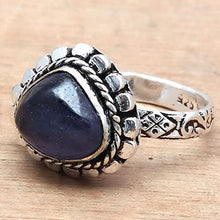 Load image into Gallery viewer, Nuummite Stone Gemstone Handmade Mother's Day 925 Sterling Silver Jewelry Rings 7"
