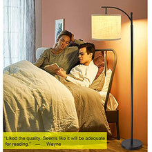 Load image into Gallery viewer, DLLT Led Floor Lamp,Modern Tall Floor Lamp Farmhouse Industrial Light 8W Classic-Arc with Hanging Floor Lamp Drum Shade,Reading Standing Lamp for Living Room,Bedroom,Office,Study Room,E26 Bulb-Warm
