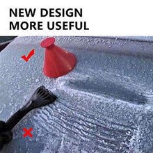 Load image into Gallery viewer, Yoruii Ice Scraper Magic Funnel Snow Removal Tool Round Windshield Cone-Shaped Car Windshield Snow Scraper (Blue 3Pack)
