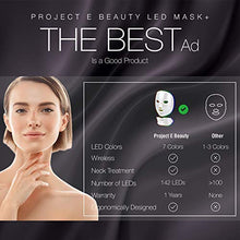 Load image into Gallery viewer, Project E Beauty Photon Skin Rejuvenation Face &amp; Neck Mask | Wireless LED Photon Red Blue Green Therapy 7 Color Light Treatment Anti Aging Spot Removal Wrinkles Whitening Facial Skin Care Mask
