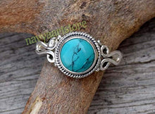 Load image into Gallery viewer, Turquoise Ring For Women Sterling Silver 925 Size US 7 Christmas gifts Stone Gemstone Jewelry
