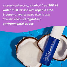 Load image into Gallery viewer, COOLA Organic Refreshing Water Mist Face Moisturizer with SPF 18, Dermatologist Tested Face Sunscreen with Plant-Derived BlueScreen™ Digital De-Stress™ Technology, 0.85 Fl Oz

