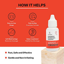 Load image into Gallery viewer, Lucid Wellness: Ear Wax Removal Kit With 6.5% Urea Hydrogen Peroxide Drops (0.5oz) - Ear Wax Drops for Adults, Ear Cleaner Foaming Formula and Bulb Syringe Ear Wax Removal Tool - Ear Cleaning Supplies
