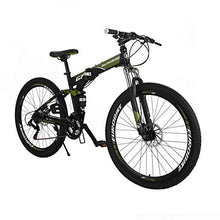 Load image into Gallery viewer, EUROBIKE Bicycle G7 27.5-inch Bike Mountain Bike 27.5" 21-Speed Shift Left 3 Right 7 Cycle Folding Mountain Bike Frame Shock Absorption Mountain Bike Army Green, 27.5
