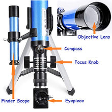 Load image into Gallery viewer, MaxUSee Kids Telescope 400x40mm with Finder Scope for Kids &amp; Beginners + Portable 10X42 HD Monocular with BAK4 Prism FMC Lens for Moon Viewing Bird Watching Wildlife Scenery
