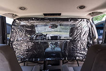 Load image into Gallery viewer, MULTI-USE VINYL PLASTIC OR MESH CAR DIVIDER, USE AS A SNEEZE GUARD or PET BARRIER FOR DRIVER PROTECTION, PERFECT PROTECTION PARTITION or MESH PET DIVIDER DIVIDES FRONT SEAT &amp; BACK SEAT
