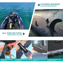 Load image into Gallery viewer, Underice Black Carbon Inflatable Stand Up Paddle Board, 11'33"6" Advanced SUP with Oversize Thick Backpack,9" Super-Easy Fins, 3-Piece Paddle, 10' Strong Safety Leash, Faster Inflate and Deflate Pump
