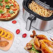 Load image into Gallery viewer, Air Fryer EVERUS 1700-Watts Hot Air Fryer Oven XL 5.8QT, Stainless Steel Electric Air Fryer Oilless Cooker with 8 Presets, Nonstick Square Basket, 2 Years Warranty, ETL Listed
