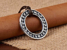 Load image into Gallery viewer, 925 Sterling Silver Norse Viking rune necklace Pendant Amulet Talisman Handcrafted

