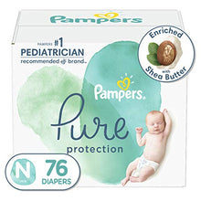 Load image into Gallery viewer, Diapers Newborn/Size 0 (<10 lb), 76 Count - Pampers Pure Protection Disposable Baby Diapers, Hypoallergenic and Unscented Protection, Super Pack (Packaging &amp; Prints May Vary)
