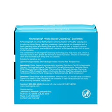 Load image into Gallery viewer, Neutrogena HydroBoost Facial Cleansing &amp; Makeup Remover Wipes with Hyaluronic Acid, Hydrating Pre-Moistened Face Towelettes to Cleanse &amp; Remove Dirt, Makeup &amp; Impurities, Twin Pack, 25 ct
