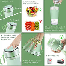 Load image into Gallery viewer, Portable Blender, REDMOND Mini Personal Blender, Shakes and Smoothies Maker, Small Juice Blender, 300ml/10oz USB Rechargeable BPA Free, Sport/Gym/Office/Study/Travel-Green
