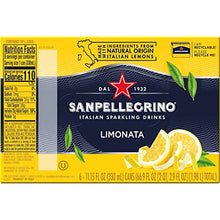 Load image into Gallery viewer, Sanpellegrino Italian Sparkling Drink Limonata, Sparkling Lemon Beverage, 6 Pack of 11.15 Fl Oz Cans
