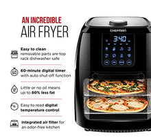 Load image into Gallery viewer, Chefman 6.3 Quart Digital Air Fryer+ Rotisserie, Dehydrator, Convection Oven, 8 Presets to Air Fry, Roast, Dehydrate, Bake &amp; More, BPA-Free, Auto Shut-Off, Accessories Included, XL Family Size, Black
