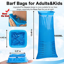 Load image into Gallery viewer, Valchoose Upgraded 60 Pack Vomit Bags Disposable Quadrate, 1000ML Emesis Bags Disposable Hospital Grade, Handy, Easy to Use Throw up Bags for Kids, Pregnant, Car &amp; Morning Sickness
